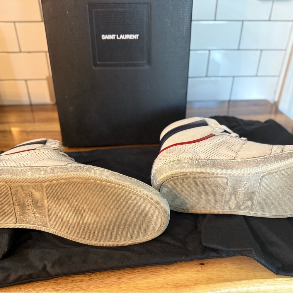 “Dirty” Saint Laurent High Top Sneaker Sz 45 (US 12) - Picture 5 of 6
